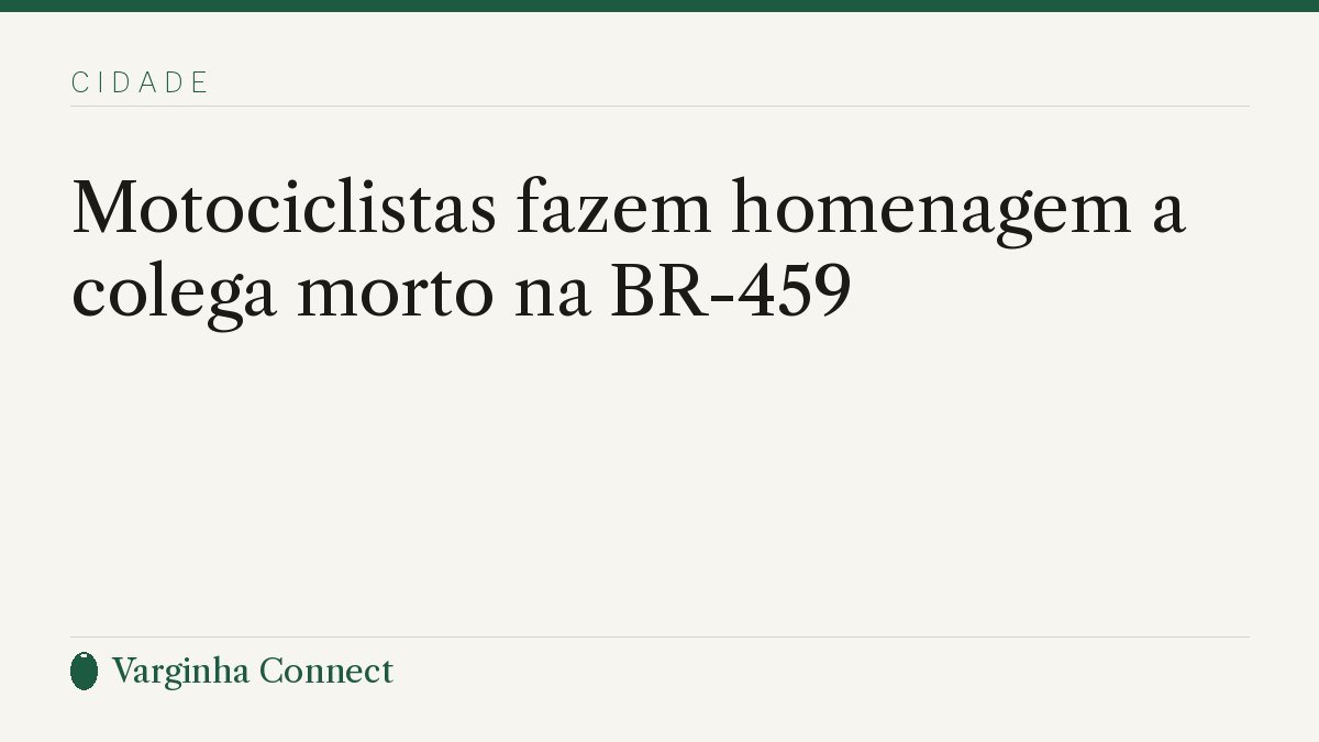 Motociclistas fazem homenagem a colega morto na BR-459